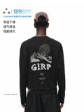 FPA Mountain Wave Dot COOLMAX Long Sleeve Sports T-Shirt for Outdoor Fitness Running, Quick-Dry Breathable Print, Autumn Men's Tee