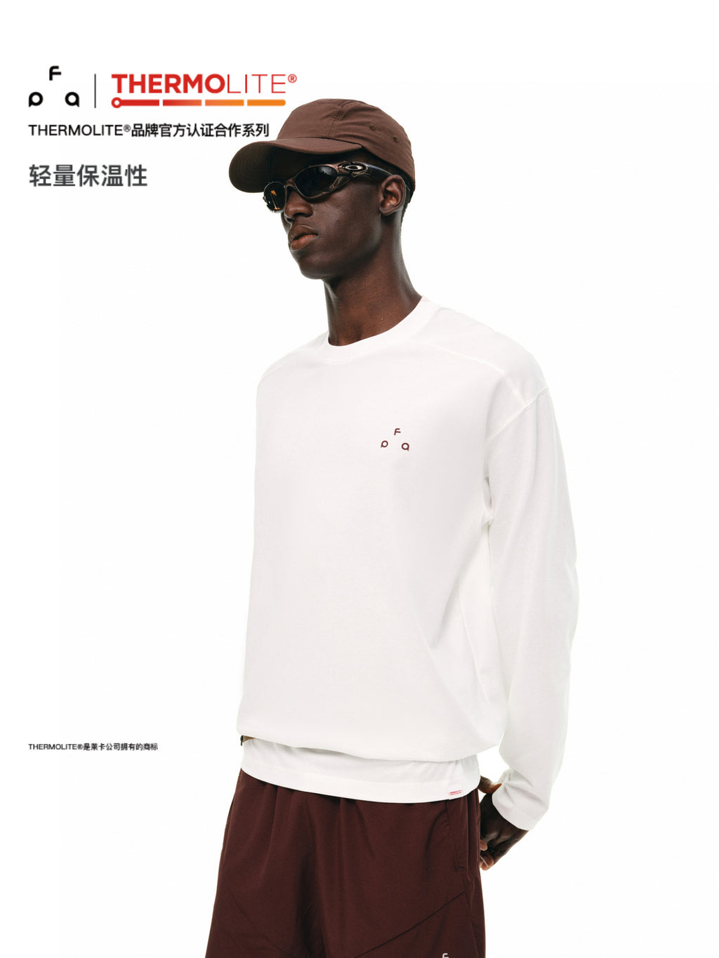 FPA Basic Crew Neck Printed Long Sleeve T-Shirt for Spring and Autumn, Black White Couple Style, Athletic, Minimalist, Versatile Casual Tee