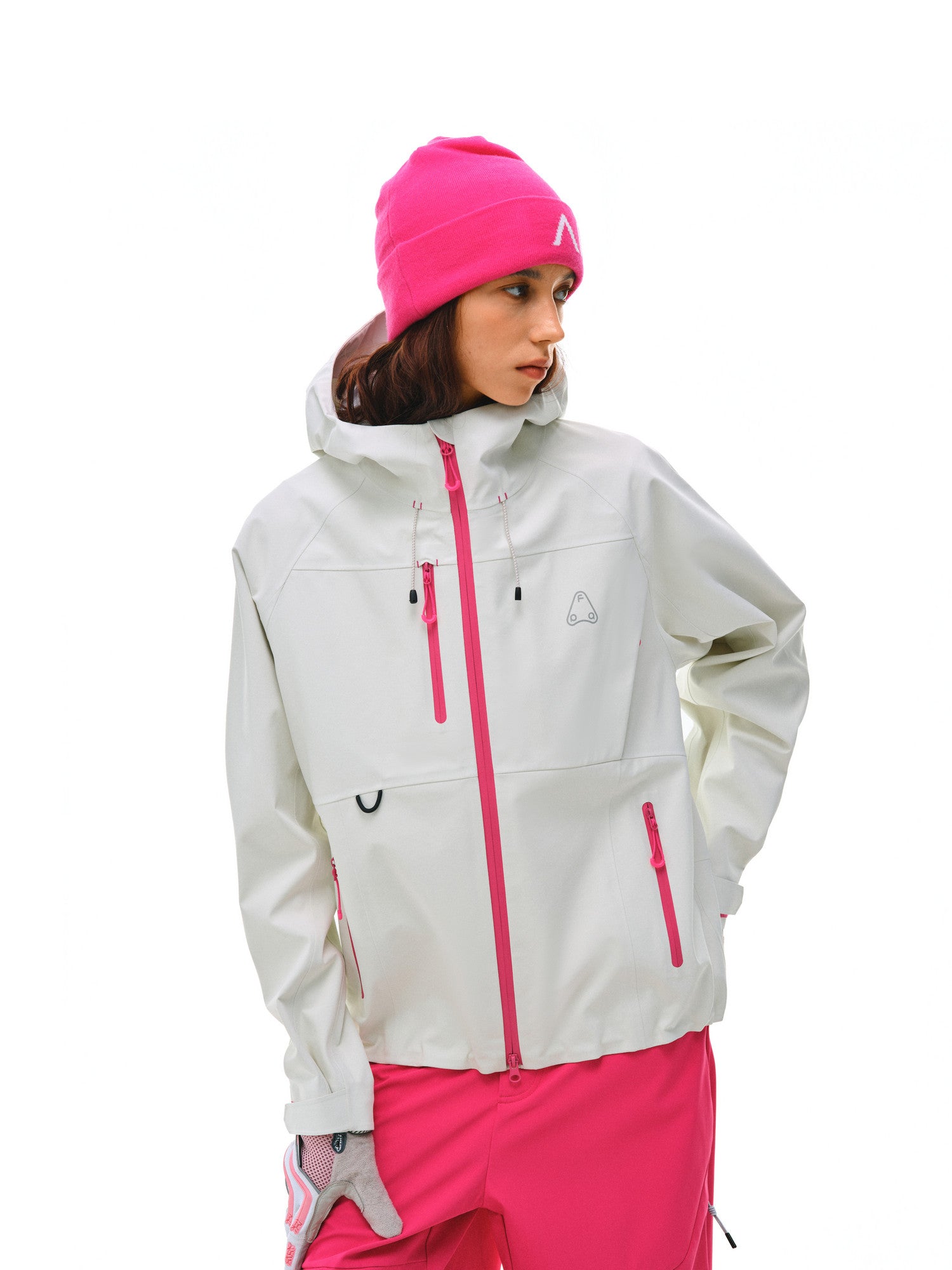 FPA Color-Block Women's Outdoor Hiking Jacket – Short Hooded Shell Coat