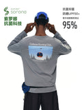 FPA Quick-Dry Antibacterial UPF50+ Long Sleeve Sports Tee - Chinese Streetwear Style Autumn American Sporty Crew Neck Couple T-Shirt for Men
