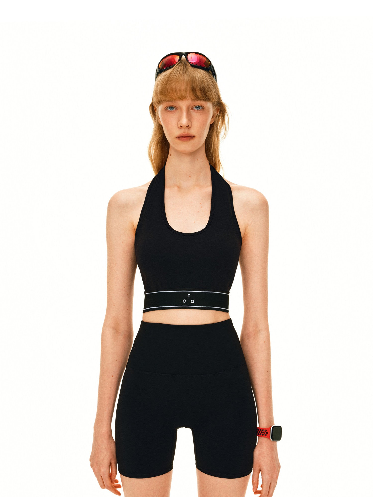 FPA Seamless Knit Sports Vest for Women - Summer Fitness Yoga Color-Block Halter Top