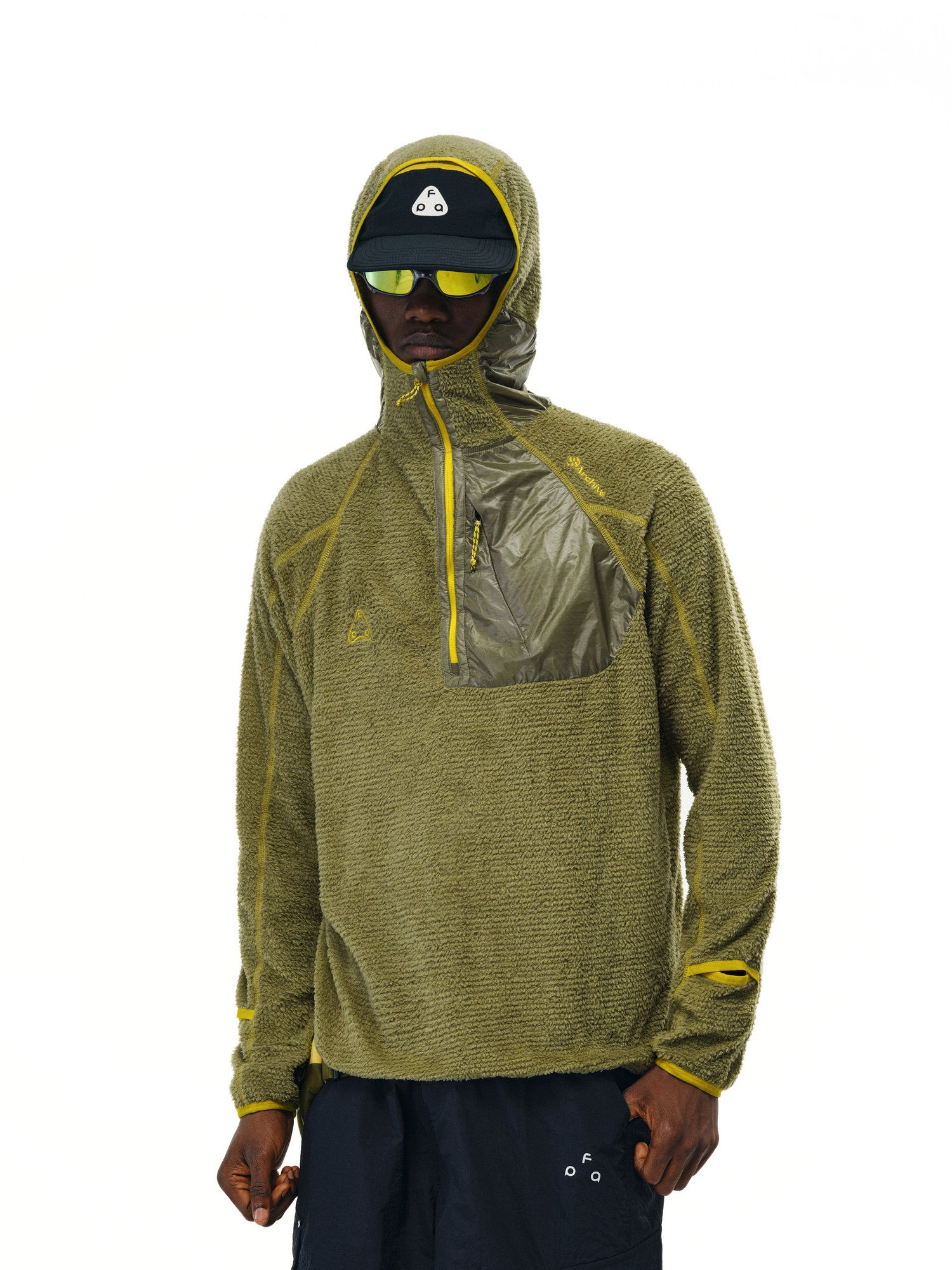 FPA Lightweight Outdoor Fleece Hooded Long-Sleeve Spring/Autumn Retro Sports Unisex Half-Zip Hoodie