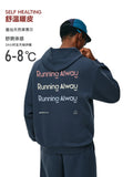 FPA Brand Slogan Contrast Color Block Hoodie - Spring/Fall Athletic Print Loose Fit Couple Casual Hooded Sweatshirt for Men