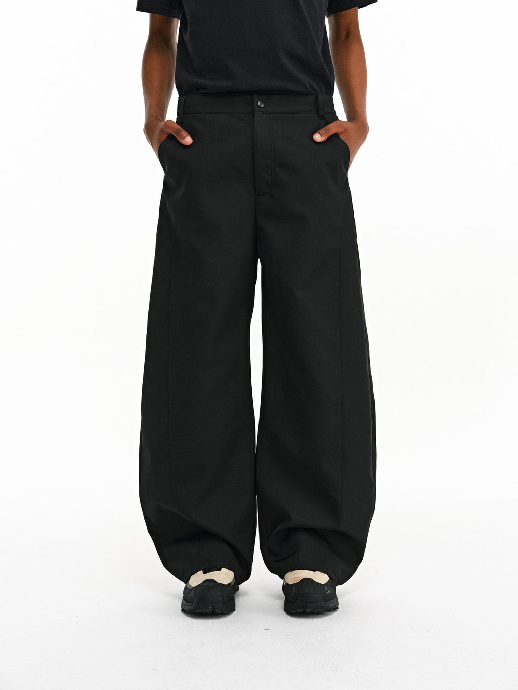 FPA Water-Repellent Curved Hem Outdoor Pants – Chinese Streetwear Trendy Loose Wide-Leg Athletic Casual Trousers for Spring/Autumn