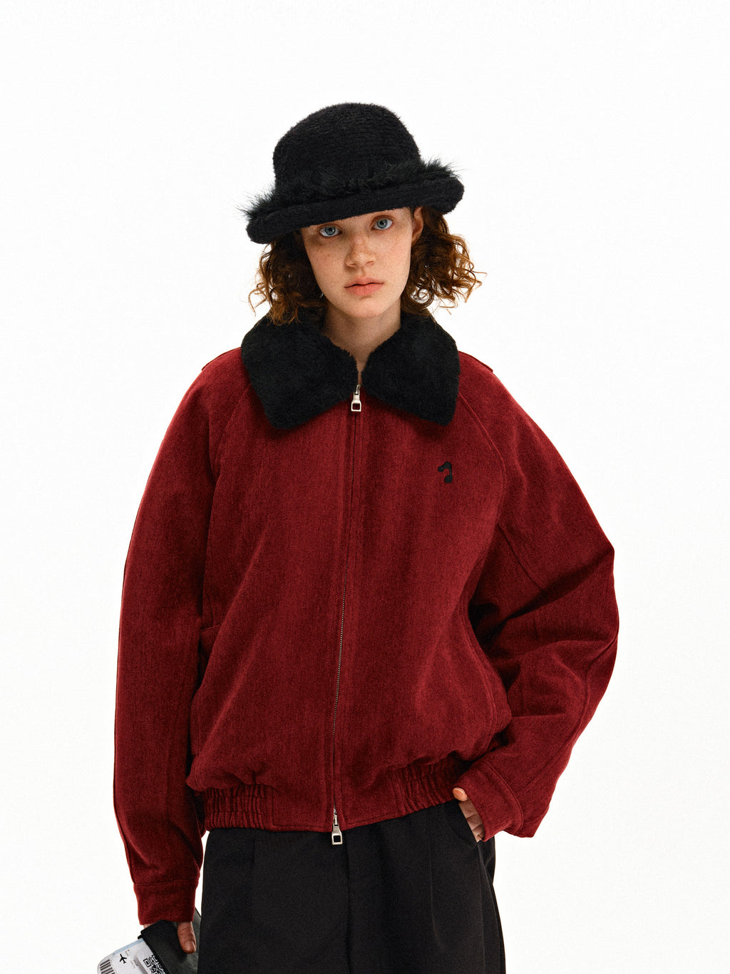 FPA Detachable Fur Collar Quilted Flight Jacket – Chinese Streetwear Unisex Loose Fit for Fall & Winter