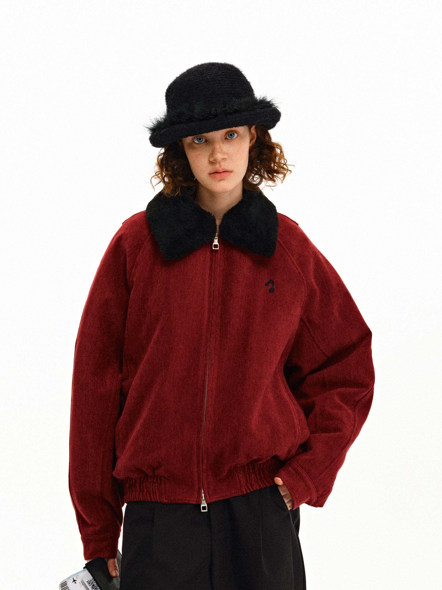FPA Detachable Fur Collar Quilted Flight Jacket – Chinese Streetwear Unisex Loose Fit for Fall & Winter