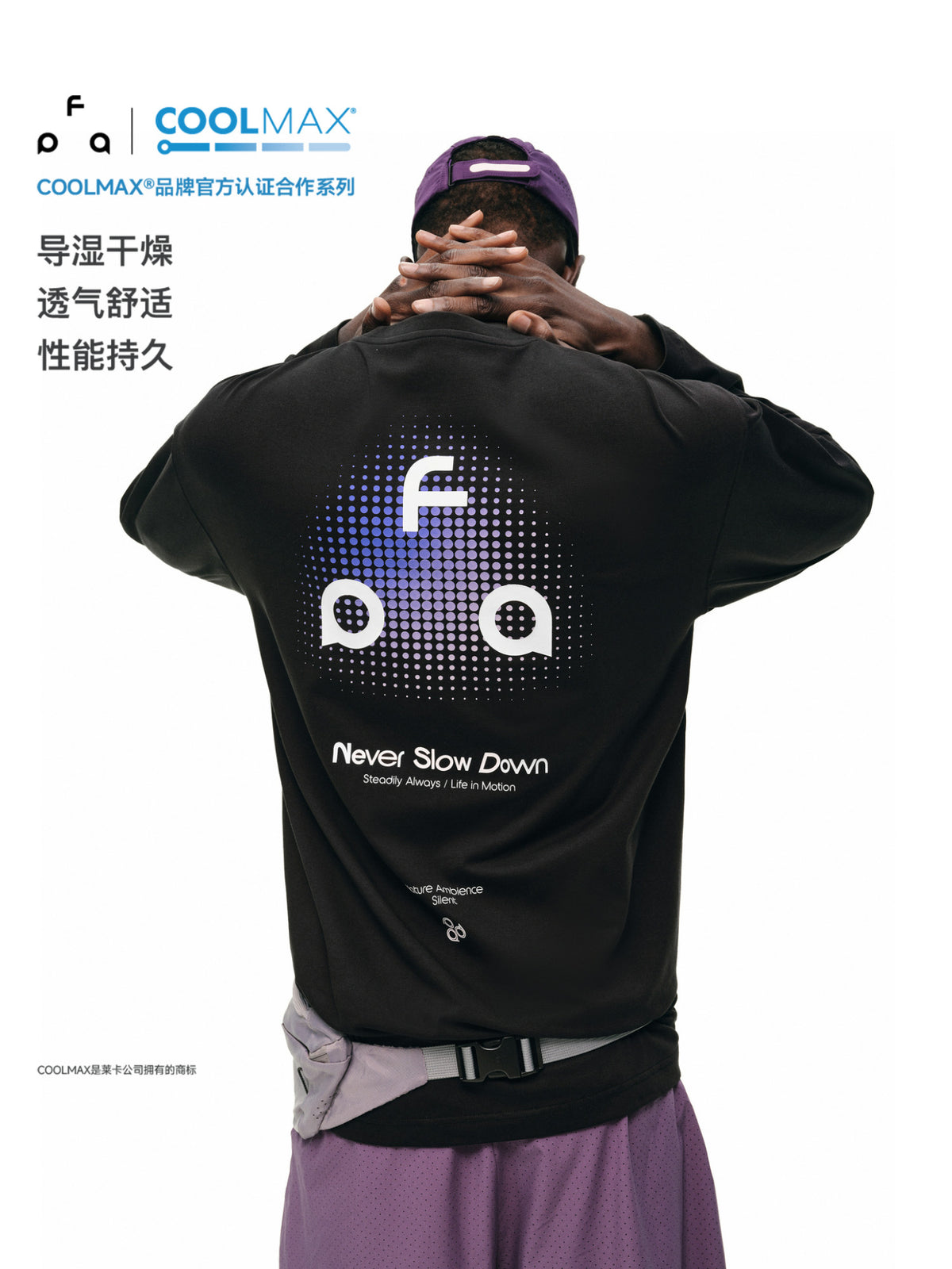 FPA Polka Dot Gradient Triangle Logo Sports T-Shirt - Spring/Autumn Outdoor Breathable Crew Neck Printed Long Sleeve for Men and Women