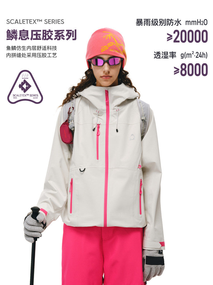 FPA Color-Block Multi-Pocket 3L Hardshell Jacket - Chinese Street Style Outdoor Hiking Couple Unisex