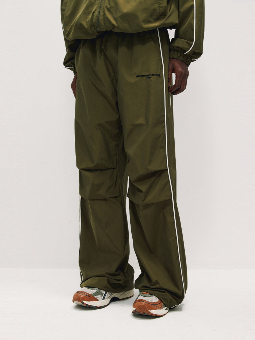 FPA Retro Athletic Woven Pants – Loose-Fit Straight-Leg Casual Trousers for Men, Spring/Fall, Streetwear Style