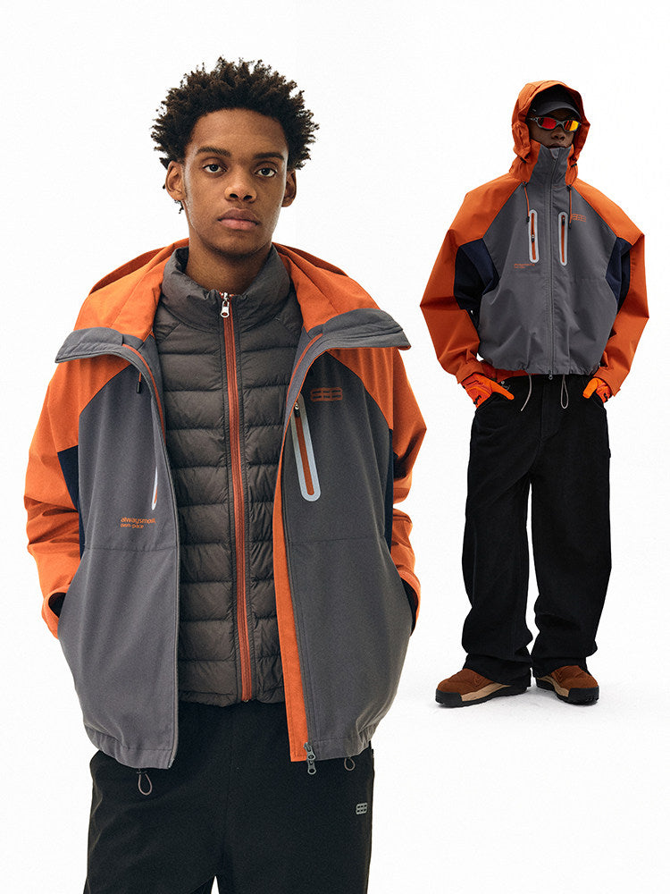 FPA Cocoon-Style Down-Lined Hardshell Jacket – National Trend 3-in-1 Outdoor Mountaineering Down Jacket with Waterproof Protection
