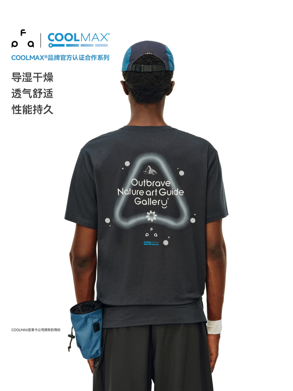 FPA COOLMAX Quick-Dry Breathable Reflective Dot Print Short Sleeve T-Shirt for Men, Summer Cool Feel Crew Neck