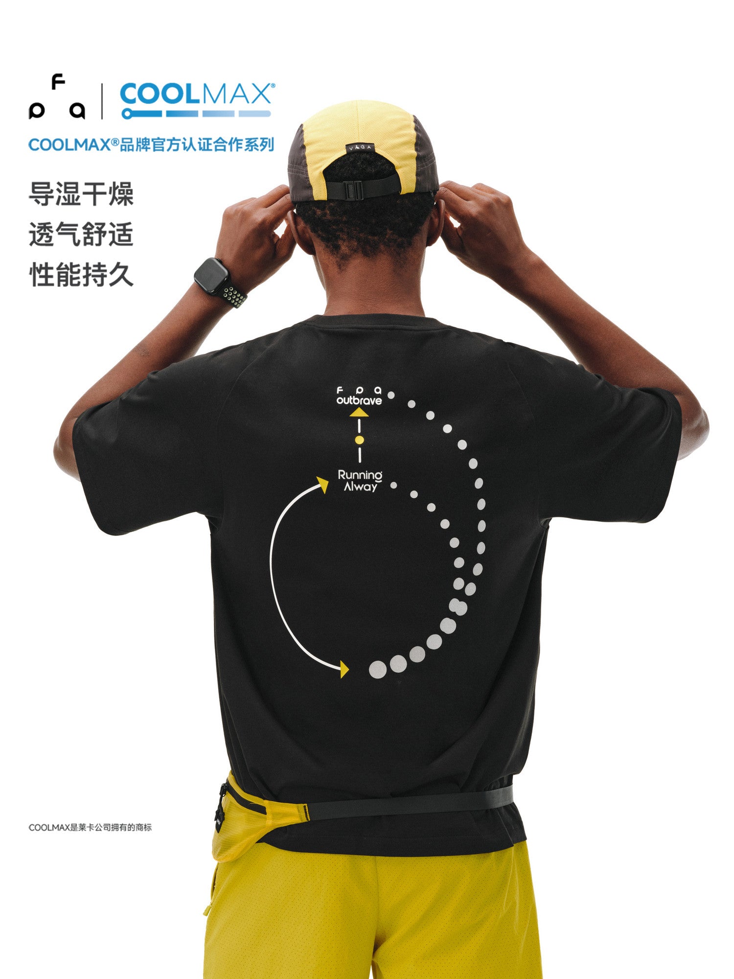 FPA Reflective Polka Dot Spiral Logo Running Sports COOLMAX Short Sleeve Summer Outdoor Couple T-Shirt for Men