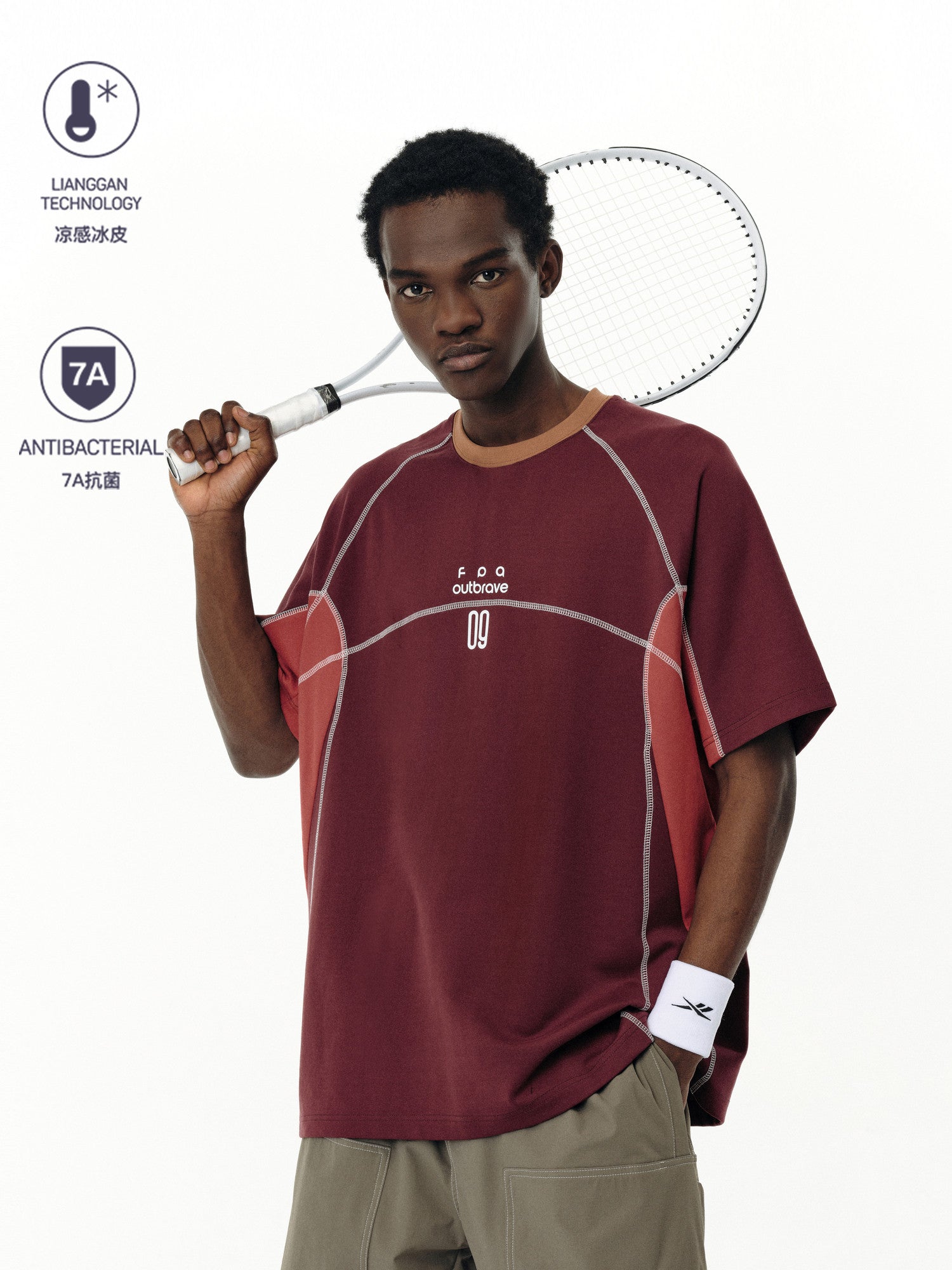 FPA Color-Block Contrast Crew Neck Sports Short Sleeve T-Shirt 2026 Summer New Style American Casual Couple Half Sleeve Tee