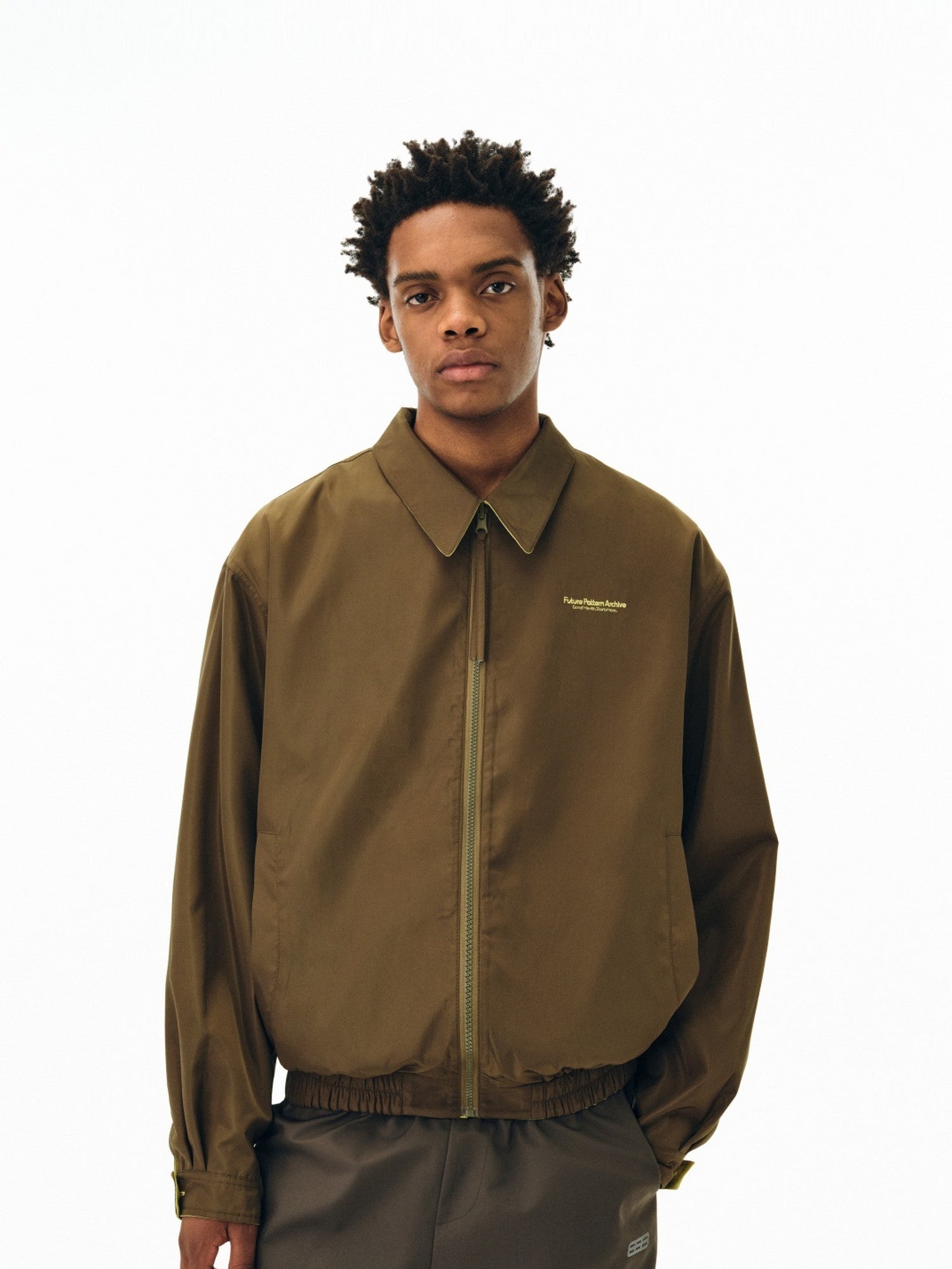 FPA Reversible Fine Stripe Soccer Collar Jacket – Loose Fit Lightweight Spring/Fall Coat