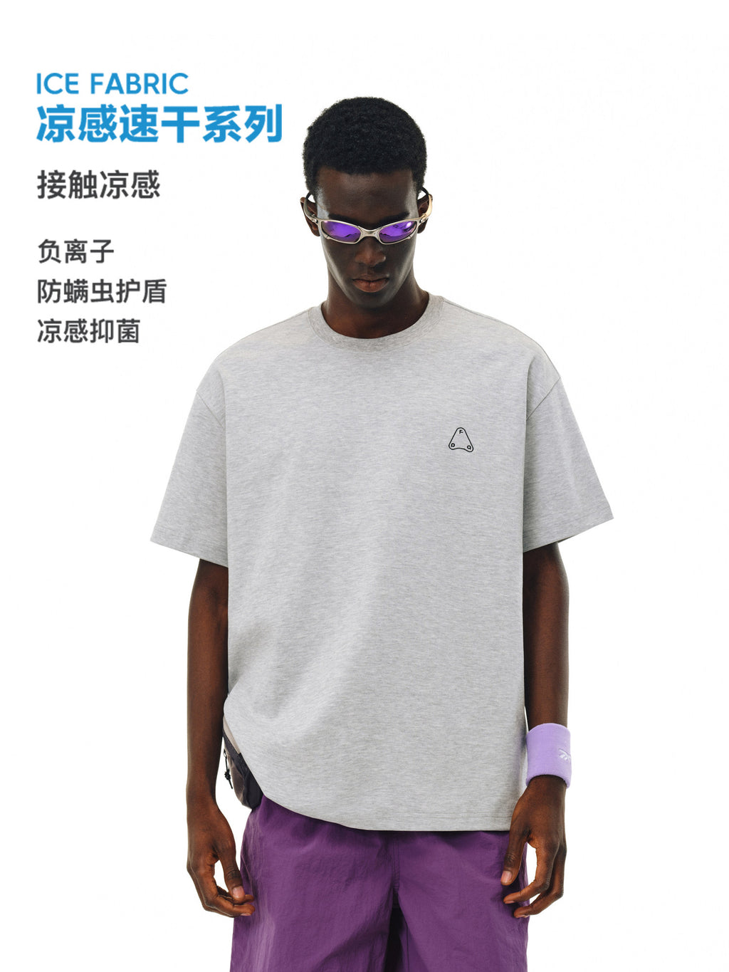FPA Quick-Dry Cool-Touch Antibacterial Sports T-Shirt | Chinese Streetwear Basic Minimalist Heavyweight Summer Couple Short-Sleeve Tee