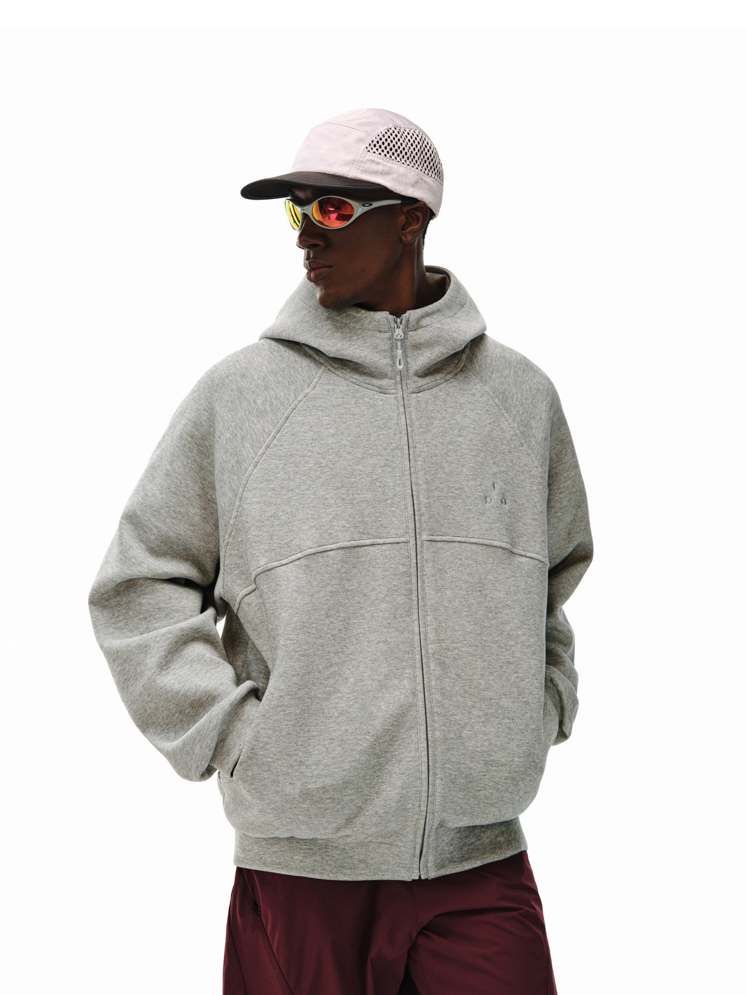 FPA Windproof Collar Basic Logo Cardigan Hoodie – Spring Outdoor Sports Couple Jacket Hooded Sweatshirt for Men