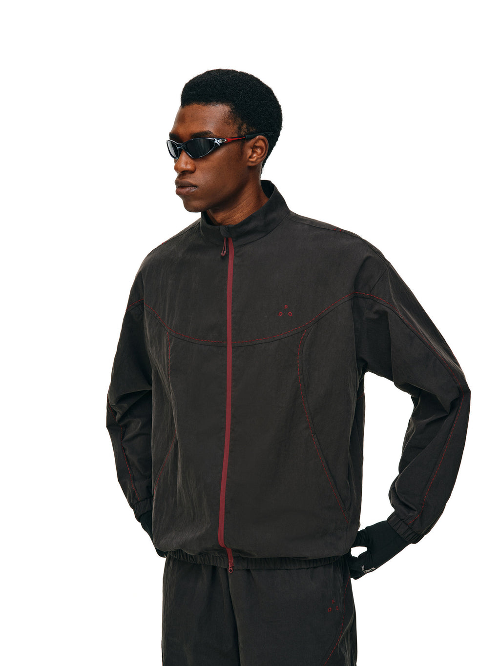 FPA Cotton-Nylon Contrast Stitch Stand Collar Casual Jacket 2026 New Autumn Sports Zip-Up Hooded Coat for Men