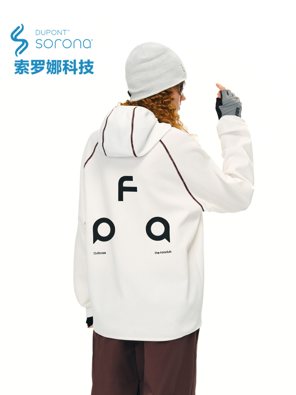 FPA Sorona Waffle Hooded Sweatshirt Jacket Spring Autumn Chinese Style Unisex Loose Couple Hoodie