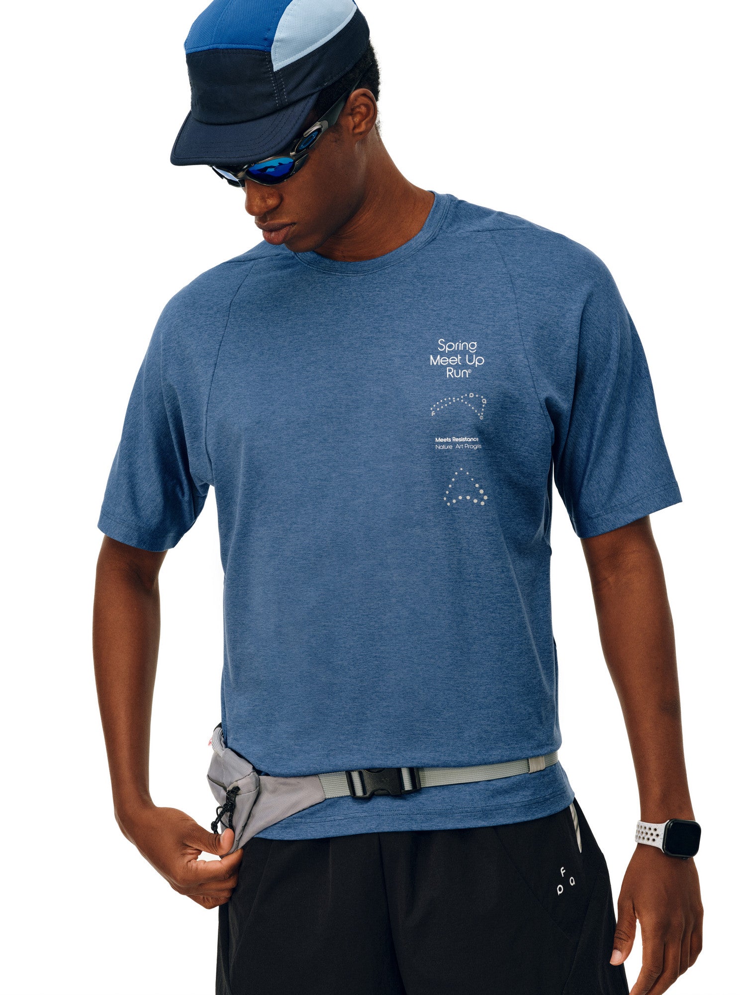 FPA Stretch Quick-Dry Yarn-Dyed Logo Print Athletic Short Sleeve T-Shirt 2026 New Summer Couple Round Neck Casual Tee