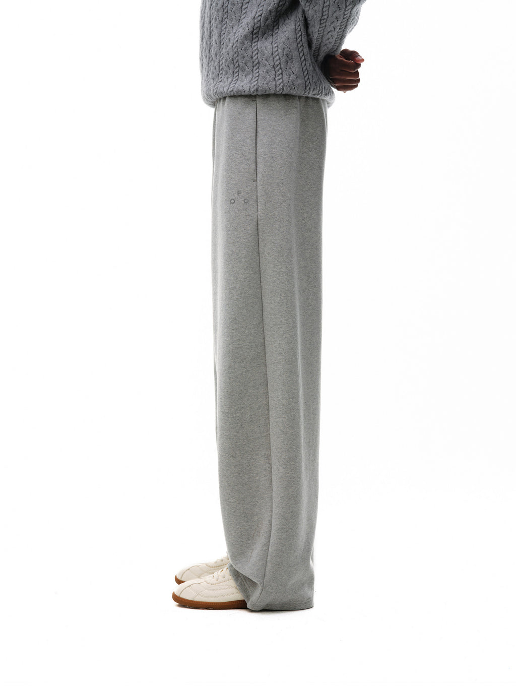 FPA Curved Sweatpants Knitted Textured Fleece Lounge Pants Straight Wide Leg Casual Basic Premium Versatile Trousers