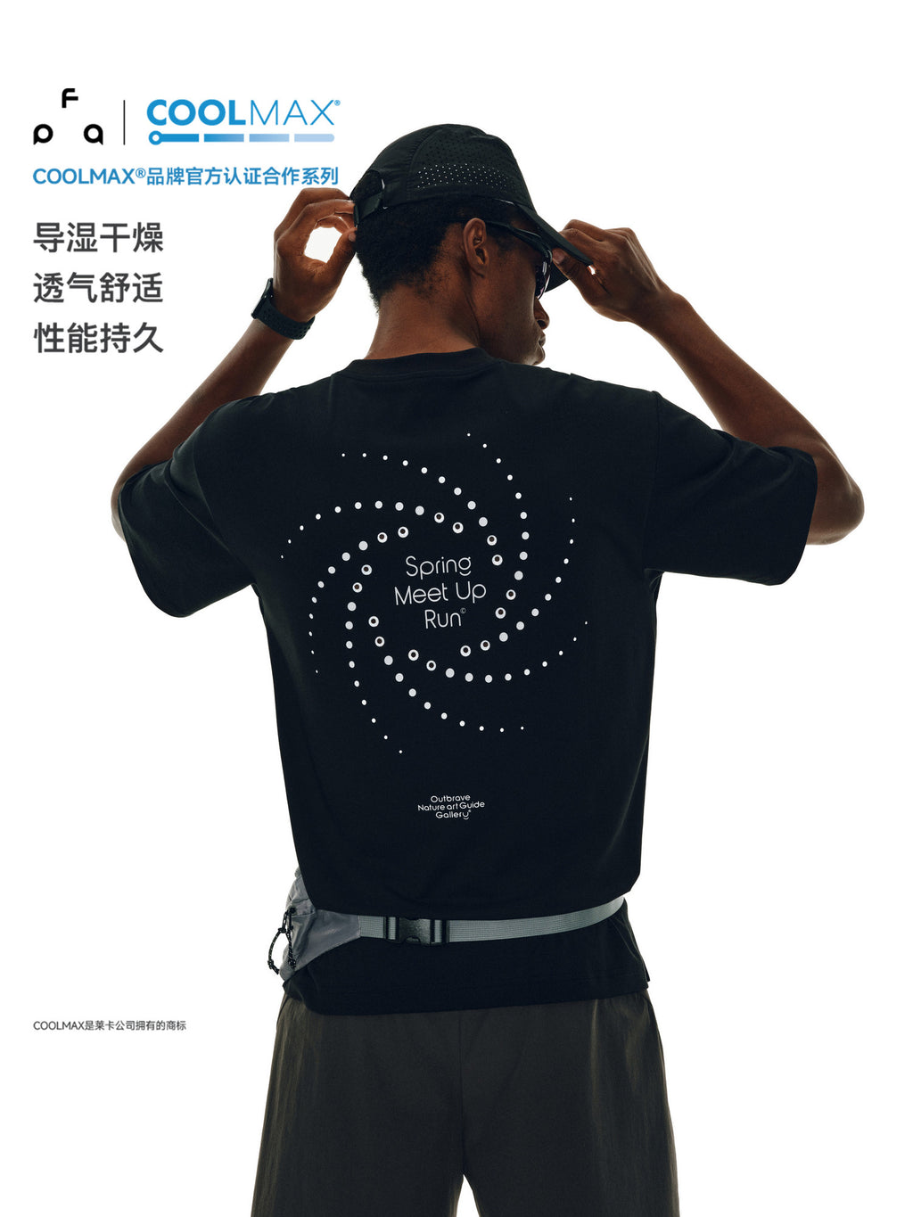FPA Perforated Polka Dot Print COOLMAX Sports Short Sleeve T-Shirt – Summer Outdoor Breathable Premium Round Neck Couple Tee