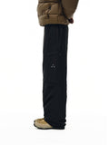 FPA Outdoor Lightweight Insulated Down Pants for Men and Women, Zipper Straight-Leg Casual Trousers, Winter Sports, Non-Bulky
