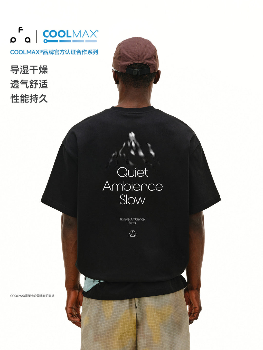 FPA Mountain Slogan Graphic Training Short Sleeve – Summer Outdoor Fitness Running Quick-Dry Cooling Breathable T-Shirt for Men