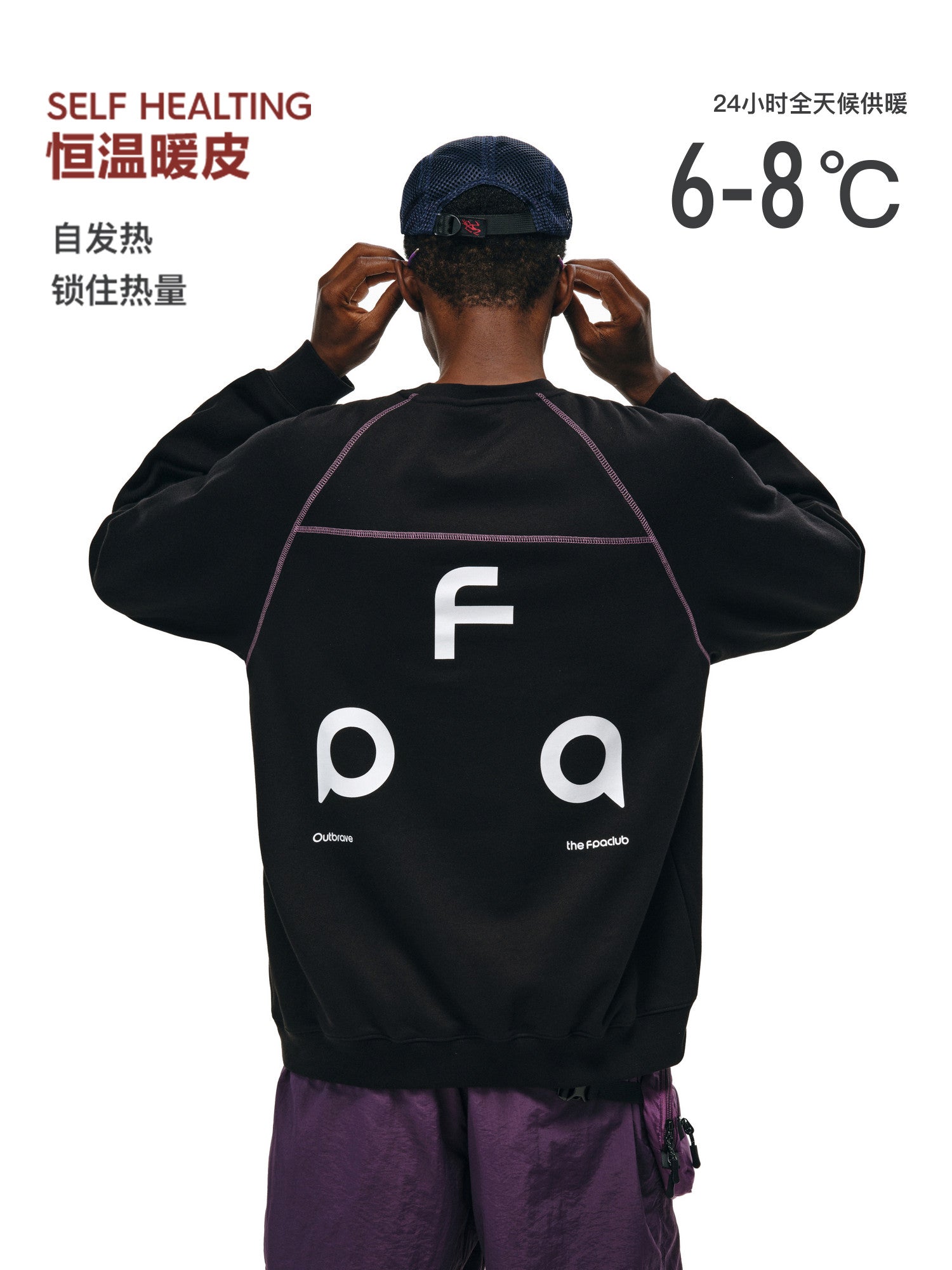 FPA Warm Fleece Crew Neck Sweatshirt – Spring/Autumn Heavyweight Couple's Casual Pullover Top for Men