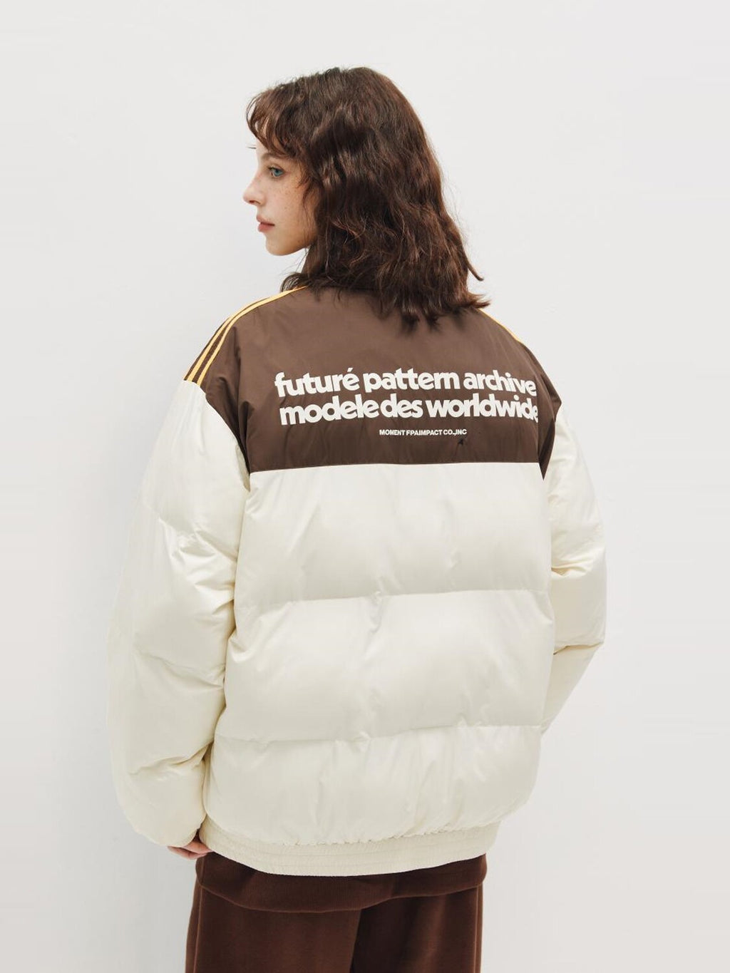 FPA Contrast Webbing Stand Collar Cotton Padded Coat 2023 New Winter Chinese Street Style Loose Fit Thickened Puffer Jacket
