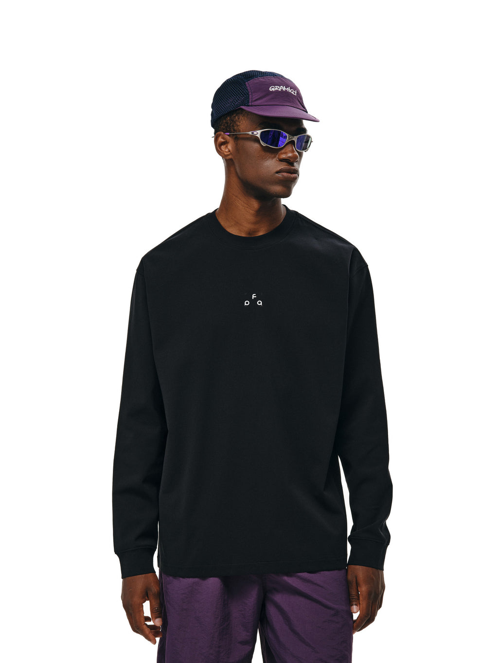 FPA Lightweight Quick-Dry Basic Long Sleeve Tee for Spring/Fall, Crew Neck, Logo, Casual Unisex Sports T-Shirt