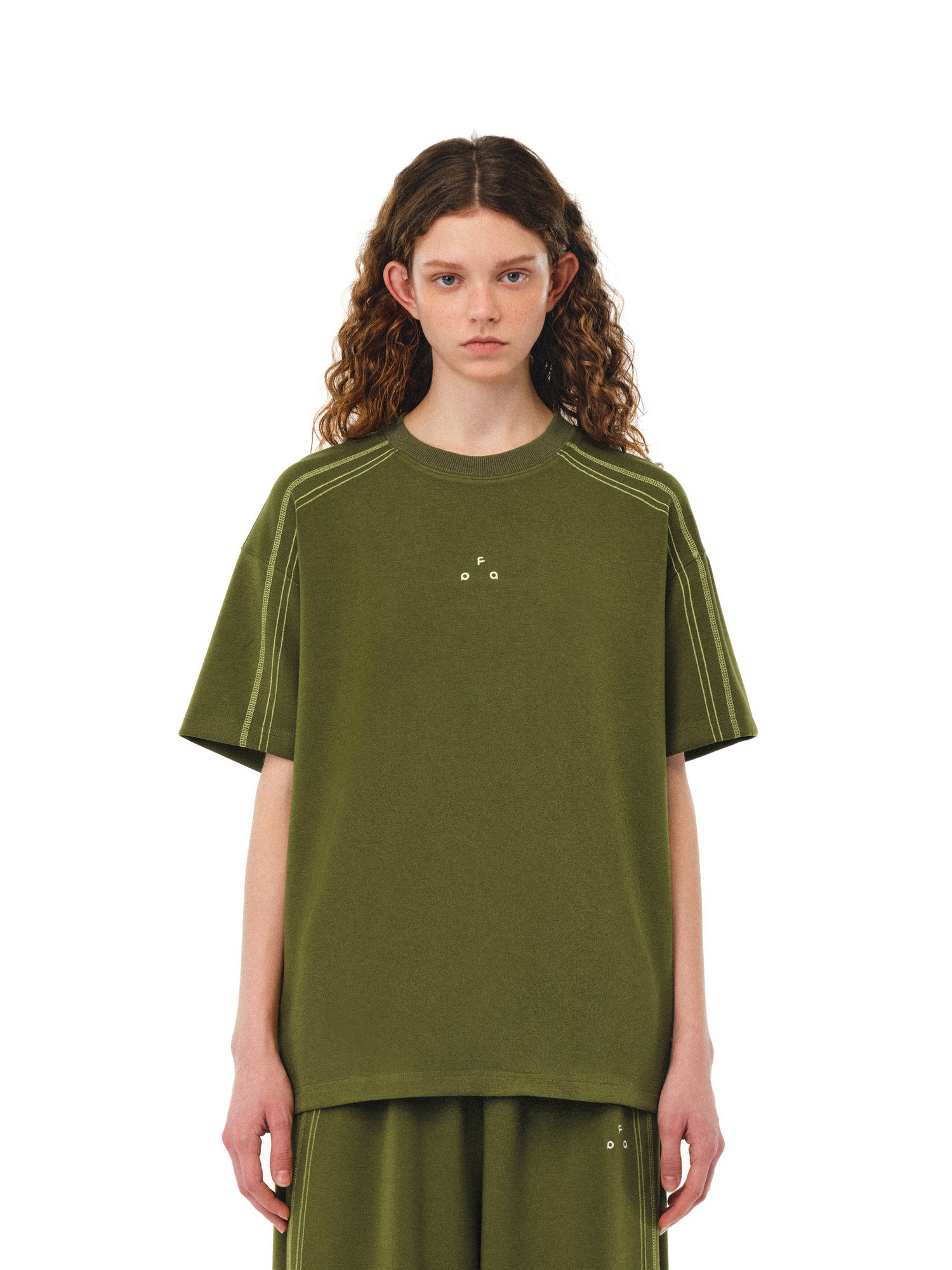 FPA Sports Hassel Line Air Layer Short Sleeve Summer Loose Heavyweight Couple Casual Half Sleeve Chinese Streetwear T-Shirt