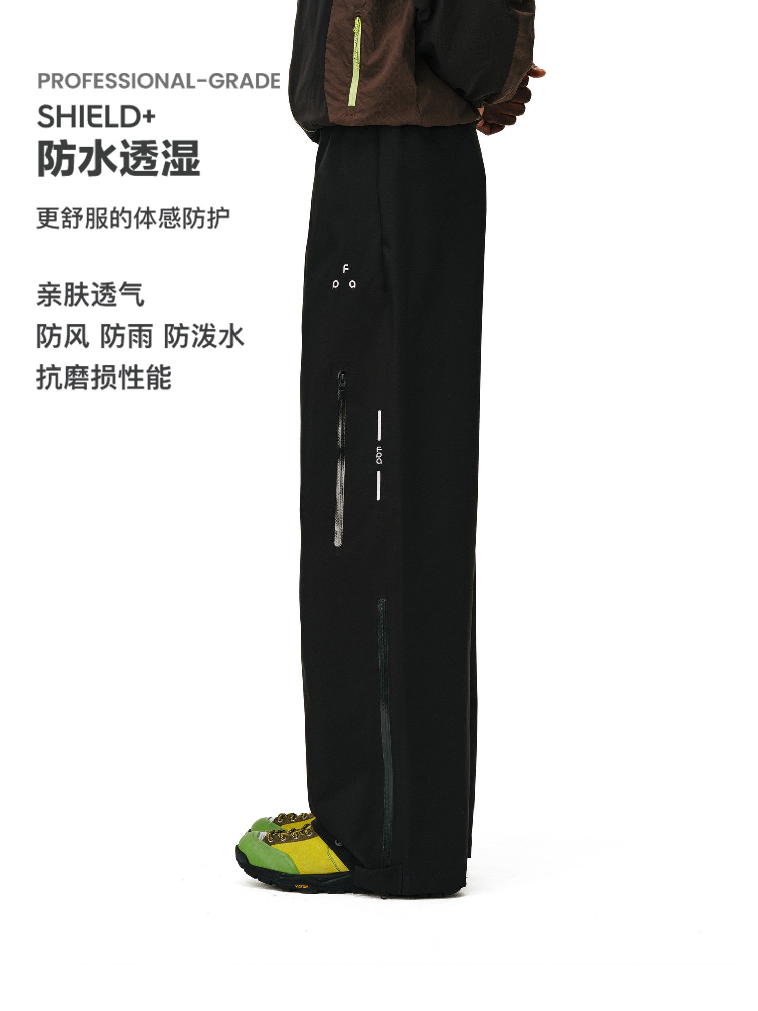 FPA Outdoor Water-Repellent Breathable Zip Hiking Durable Pants Men's Premium Mountaineering Casual Trousers