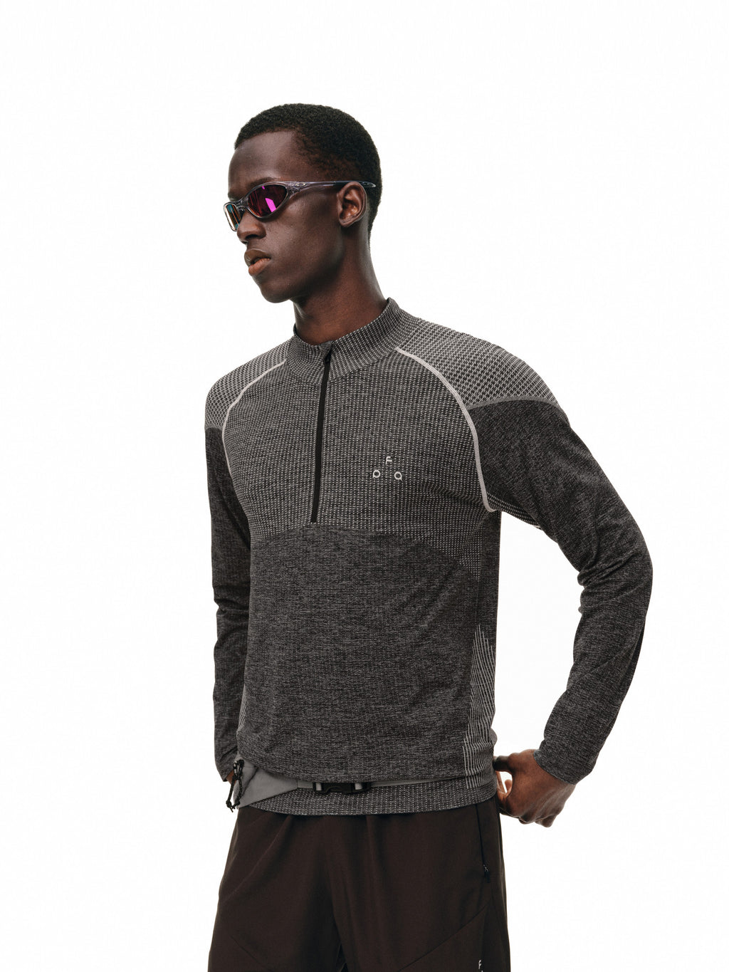 FPA Seamless Half-Zip Long-Sleeve Sports Shirt for Men and Women – Quick-Dry, Breathable, Color-Blocked Casual Top for Spring and Fall