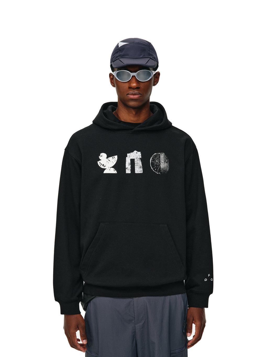 FPA Logo Hooded Sweatshirt for Men – Black & Heather Gray, Casual Athletic Pullover