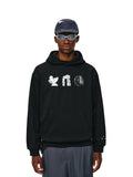 FPA Logo Hooded Sweatshirt for Men – Black & Heather Gray, Casual Athletic Pullover