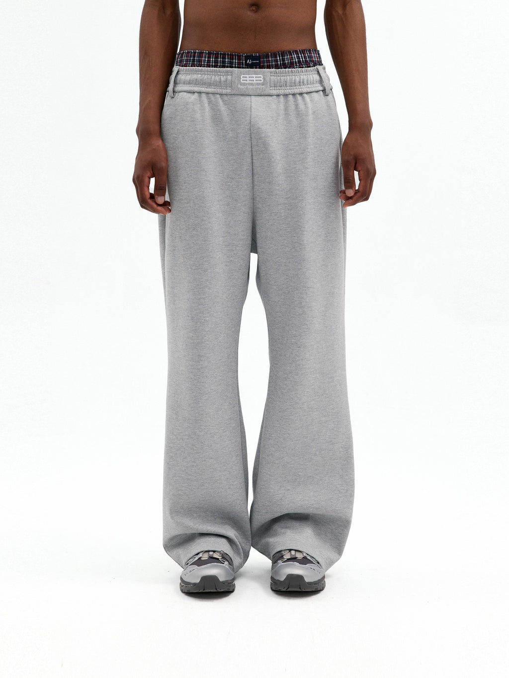FPA Embroidered Waistband Wide-Leg Flared Sweatpants – Chinese Streetwear Brand, Loose Straight-Leg Drawstring Athletic Casual Pants