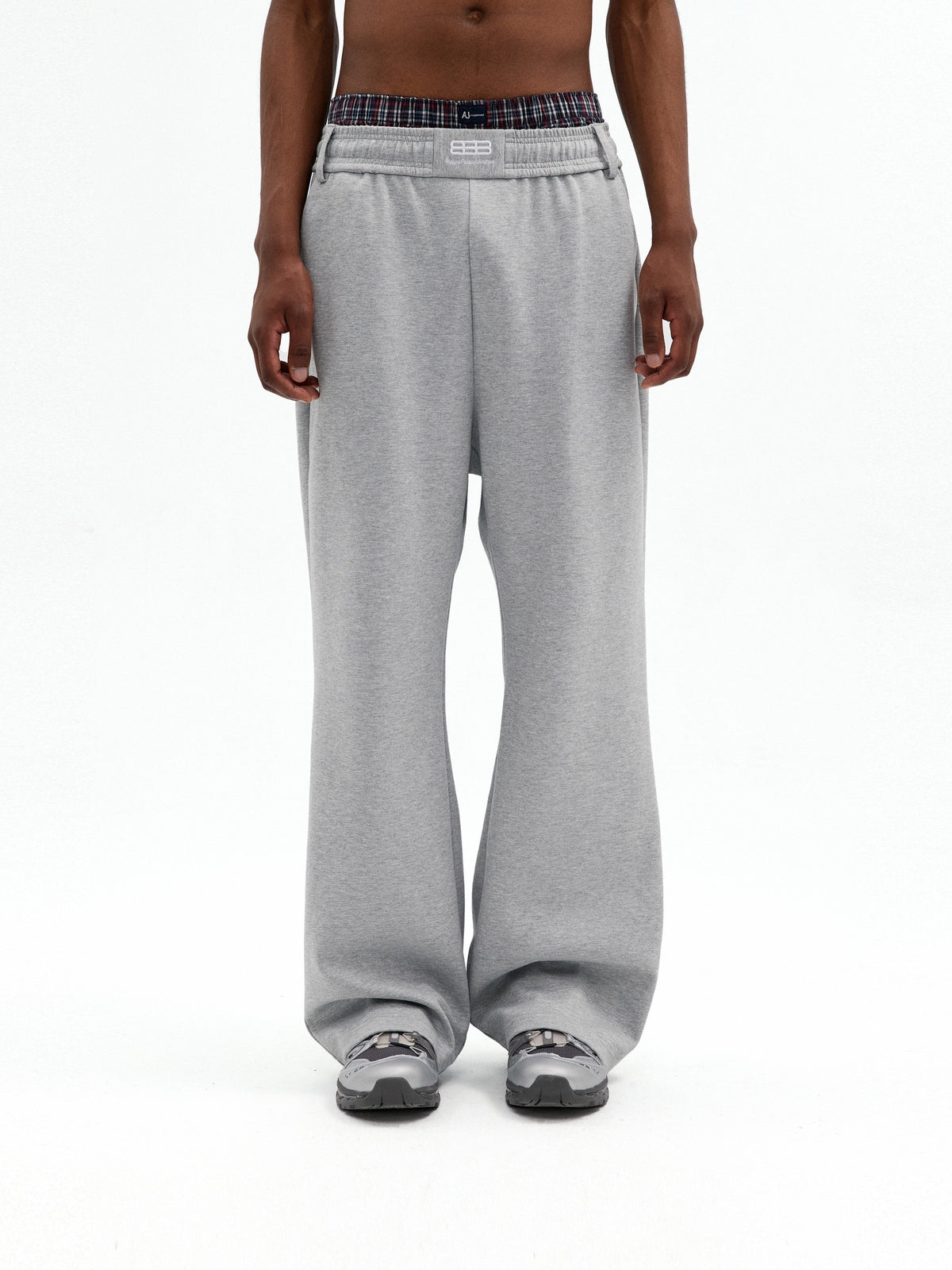 FPA Embroidered Waistband Wide-Leg Flared Sweatpants – Chinese Streetwear Brand, Loose Straight-Leg Drawstring Athletic Casual Pants