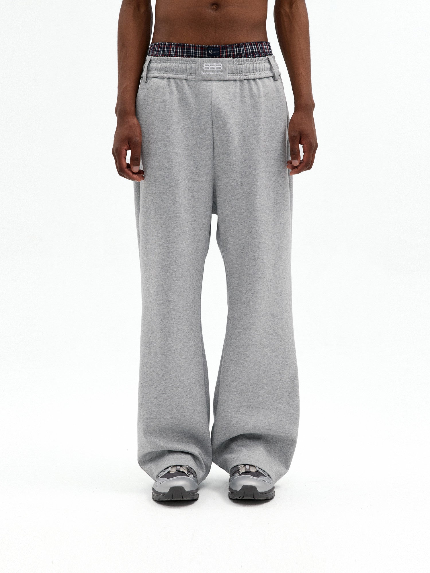 FPA Embroidered Waistband Wide-Leg Flared Sweatpants – Chinese Streetwear Brand, Loose Straight-Leg Drawstring Athletic Casual Pants