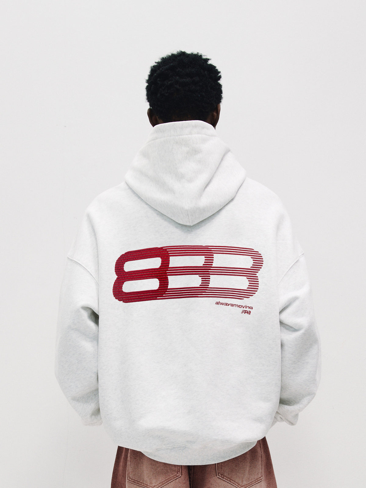 FPA Sport Embroidery Phantom 8 Logo Line Hoodie American Streetwear Trendy Loose-Fit Pullover Hoodie for Spring/Autumn