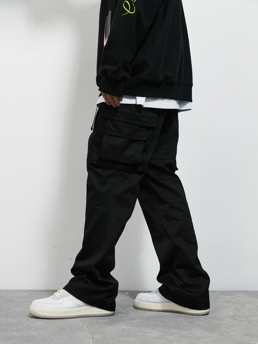 FPA (VENGETICE) Loose Flared Wide-Leg Cargo Pants, Chinese Streetwear, Spring/Fall Athletic Casual Men's Trousers