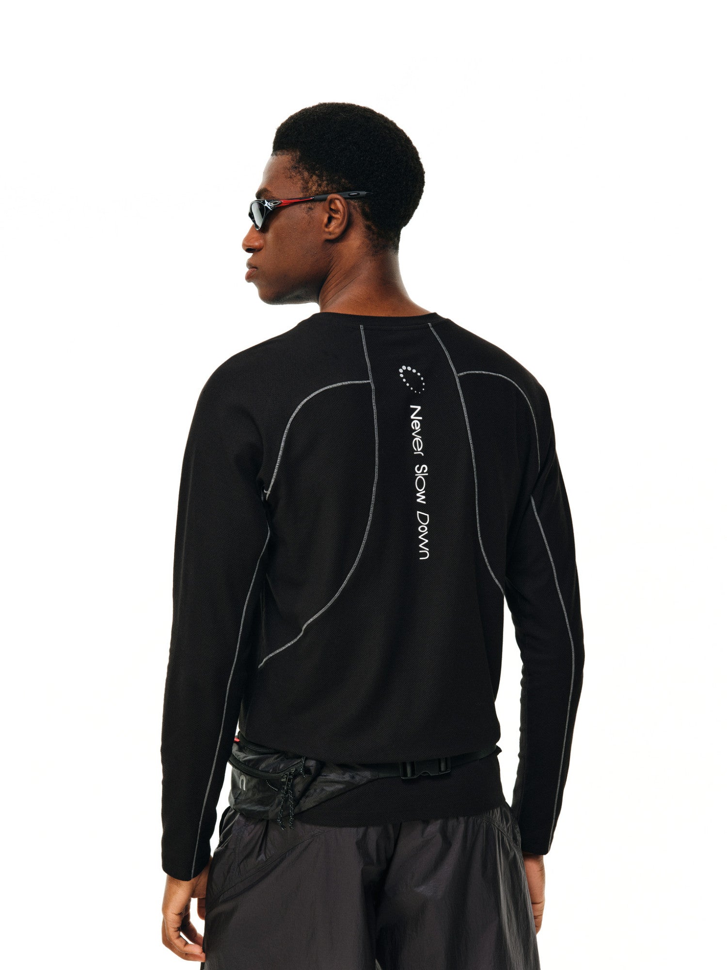 FPA Fish Scale Mesh High-Stretch Breathable Contrast Long-Sleeve Basic Logo Round Neck Autumn Couple Fitted Sports T-Shirt