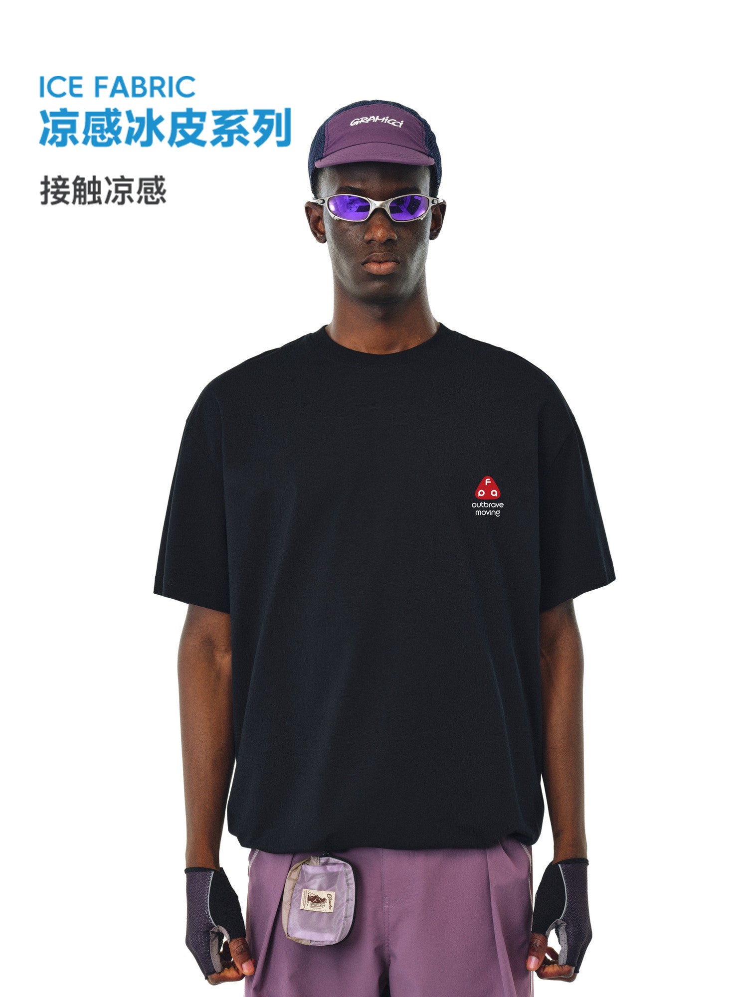 FPA Cooling Ice-Skin Sports Short-Sleeve T-Shirt Basic Logo Loose Round Neck Couple Summer Chinese Streetwear