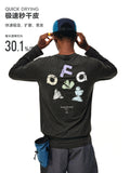 FPA Quick-Dry Breathable Outdoor Sports Contrast Color Long Sleeve Spring/Autumn Round Neck Running Fitness Couple Casual T-Shirt