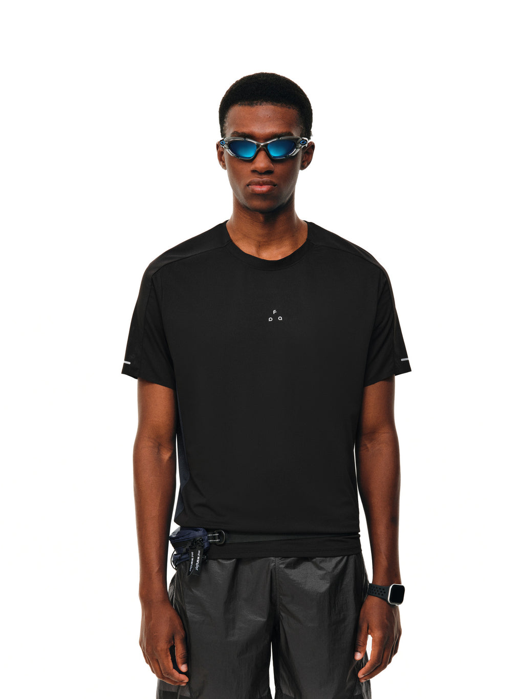 FPA Men's and Women's Summer Breathable Mesh Short-Sleeve T-Shirt with Contrast Trim, Round Neck, Basic Logo, Athletic Fit