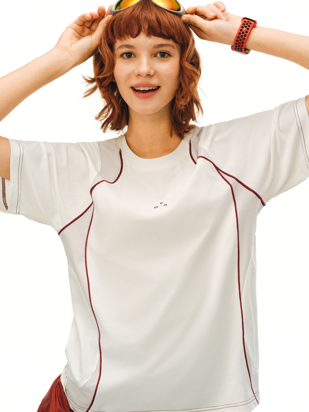 FPA Arc Contrast Quick-Dry Sports T-Shirt Summer Crew Neck Breathable Outdoor Half-Sleeve Tee for Men