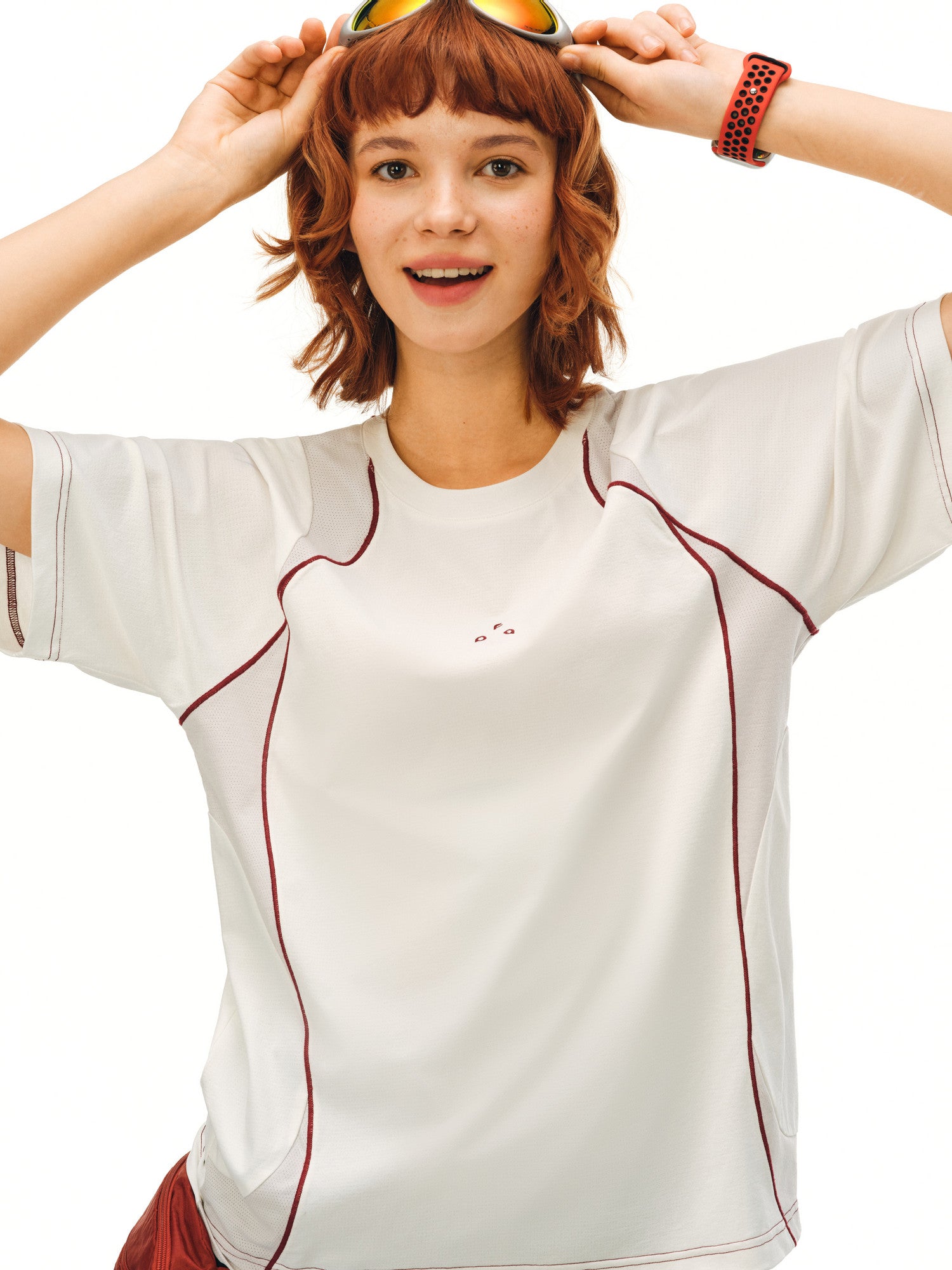 FPA Arc Contrast Quick-Dry Sports T-Shirt Summer Crew Neck Breathable Outdoor Half-Sleeve Tee for Men