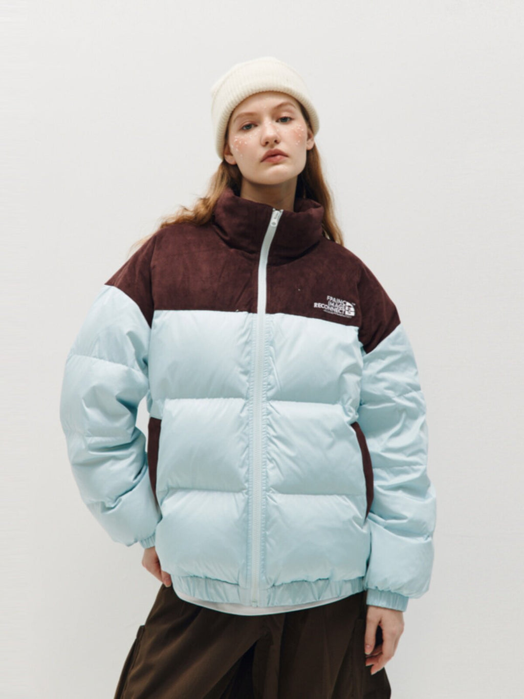 FPA Suede Patch Short Down Jacket – Chinese Streetwear Unisex Thick Winter Puffer Coat