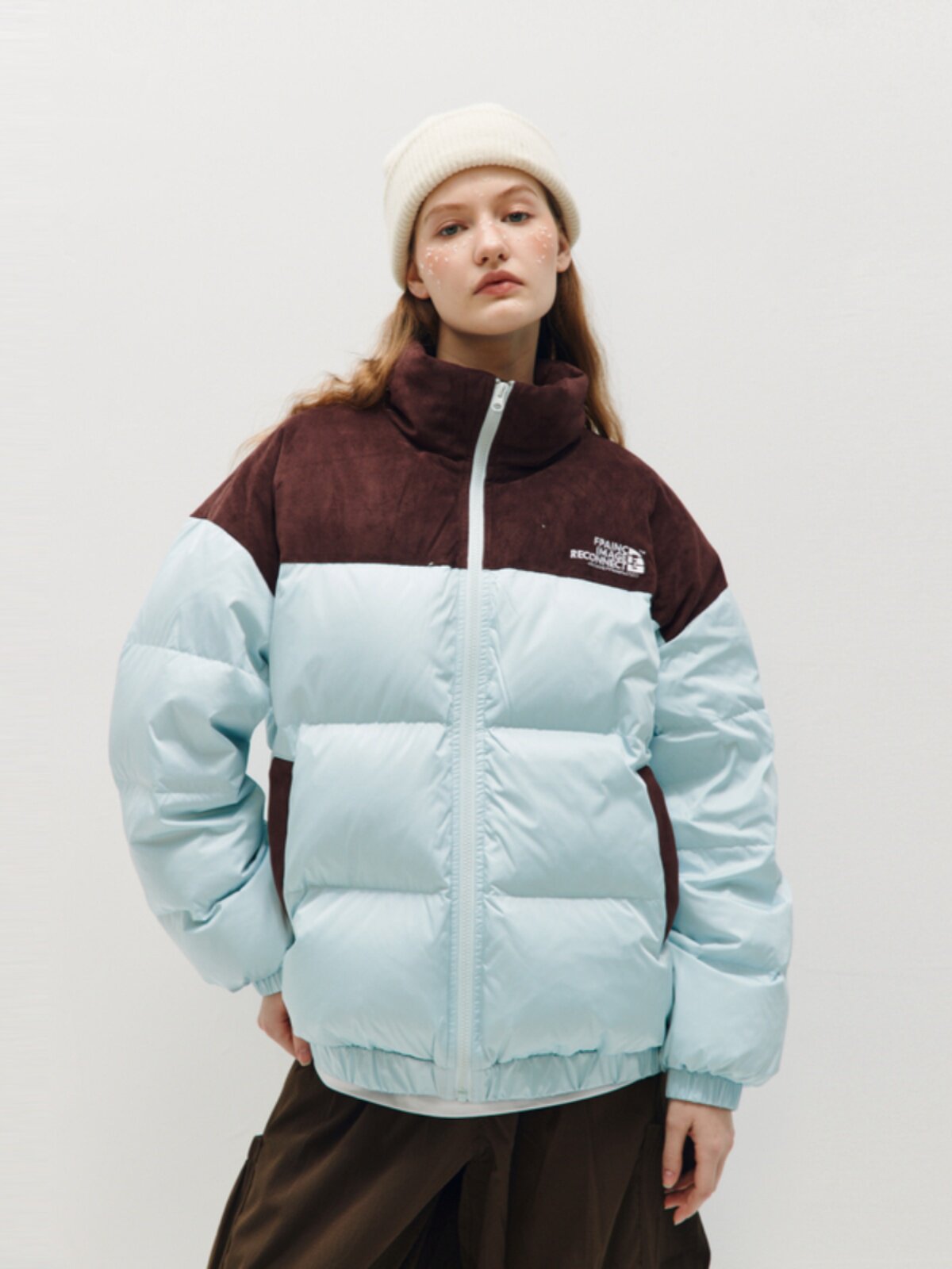 FPA Suede Patch Short Down Jacket – Chinese Streetwear Unisex Thick Winter Puffer Coat