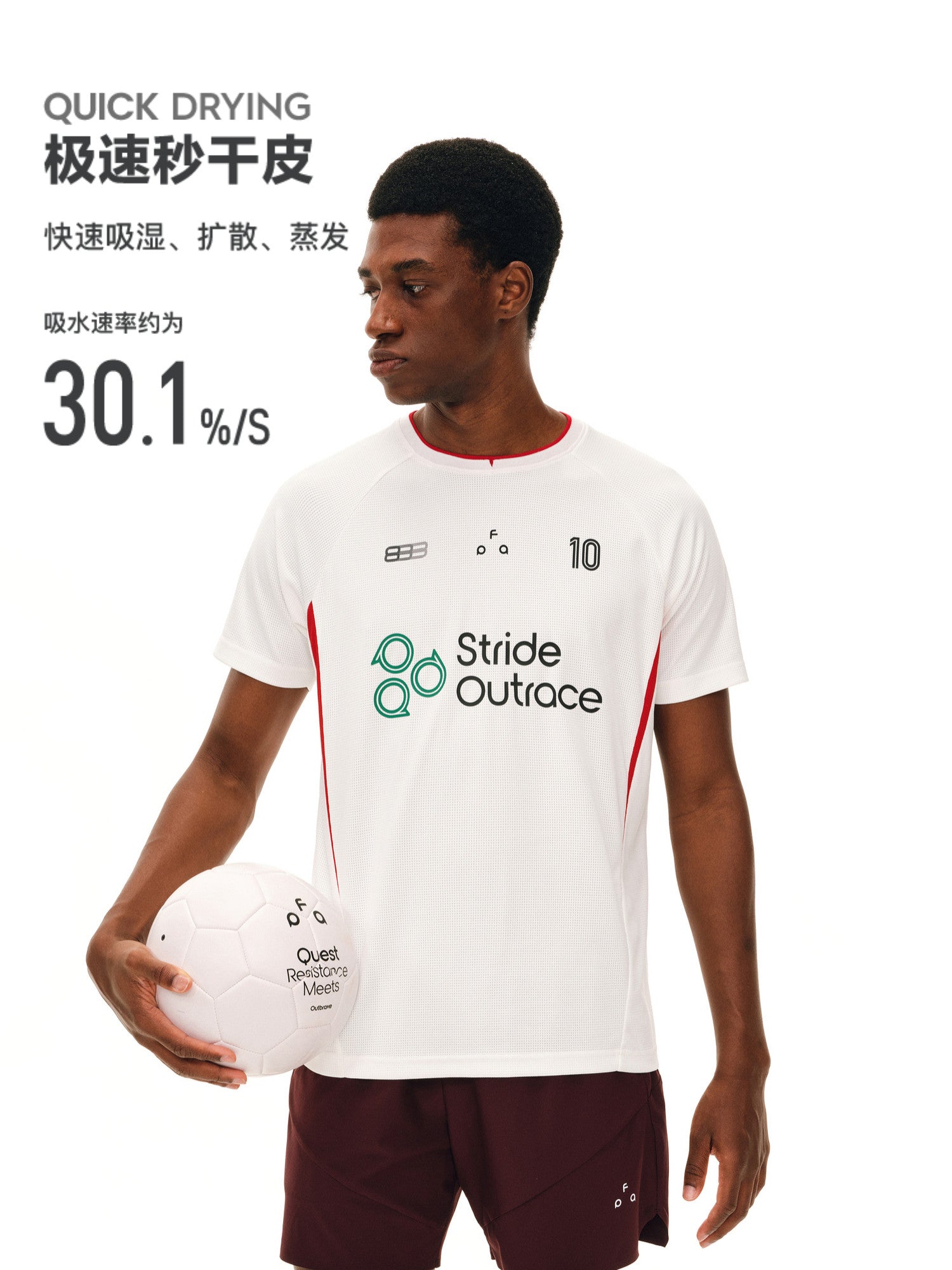 FPA Football Capsule Series Logo Print Short Sleeve T-Shirt – Quick-Dry Outdoor Round Neck Tee