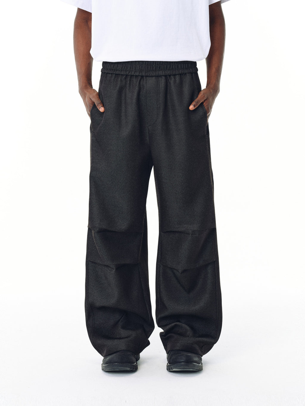 FPA Outdoor Abrasion-Resistant Denim-Look Deconstructed Paratrooper Pants, Loose Wide-Leg Casual Trousers for Spring/Autumn